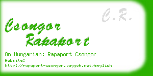 csongor rapaport business card